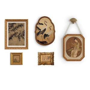 Vintage Oriental Asymmetrical Framed Wall Art Set - Staunton and Henry