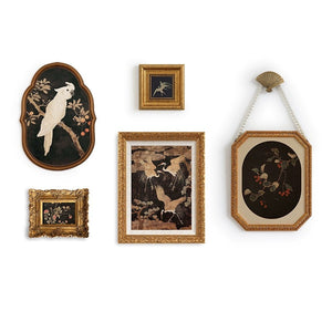 Vintage Oriental Asymmetrical Framed Wall Art Set - Staunton and Henry