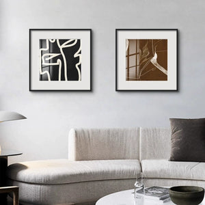 Abstract Black & White Geometric Framed Wall Art - Staunton and Henry