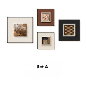 Mid Century Modern Mixed Media 3D Wall Art Set - Staunton and Henry