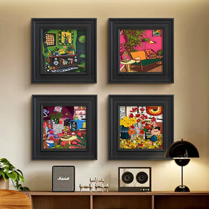 Pop Art Colorful Retro Framed Wall Art Set - Staunton and Henry