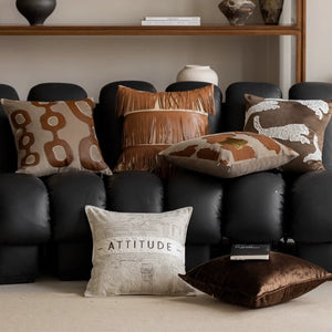 Hudson Retro Brown Cushion Covers - Staunton and Henry