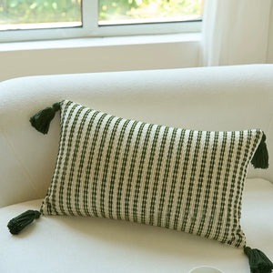 Oasis Green Palm Lumbar Cushion Cover Set - Staunton and Henry