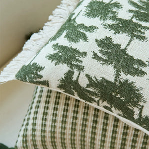 Oasis Green Palm Lumbar Cushion Cover Set - Staunton and Henry