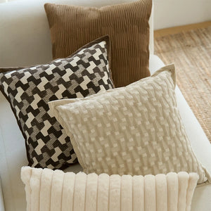 Barrow Textured Warm Beige Cushion Cover Set - Staunton and Henry