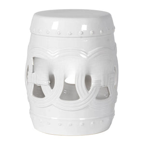 Ivory Cloud Ceramic Garden Stool - kingkong游戏_金刚kingkong游戏下载与KINGKONG官网