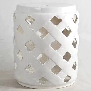 Ivory Cloud Ceramic Garden Stool - kingkong游戏_金刚kingkong游戏下载与KINGKONG官网