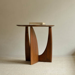 Asymmetric Oak Wood Side Table - Staunton and Henry