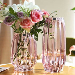 Modern Ribbed Glass Vase - Staunton and Henry
