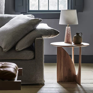 Asymmetric Oak Wood Side Table - Staunton and Henry