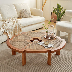 Replica Rio Low Rattan and Wood Coffee Table - Staunton and Henry