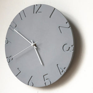12 inch Concrete Wall Clock with Numbers - Staunton and Henry