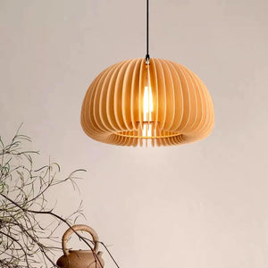 Pumpkin Modern Wood Hanging Light - Staunton and Henry