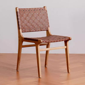 Kirra Woven Leather Dining Chair - Staunton and Henry