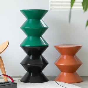 Zig Zag Style Acrylic Stool - Staunton and Henry