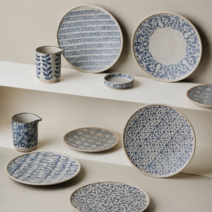 Kyoto Blue & White Stoneware Plate - Set of 4 - kingkong游戏_金刚kingkong游戏下载与KINGKONG官网