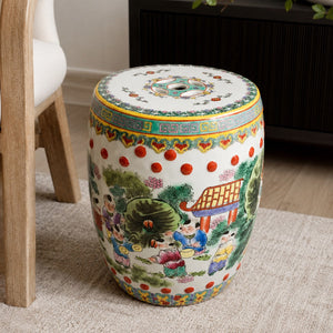Prosperity Garden Ceramic Drum Stool - kingkong游戏_金刚kingkong游戏下载与KINGKONG官网