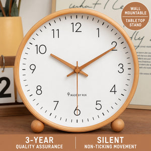 Nobu Nordic Solid Wood Silent Clock - Staunton and Henry