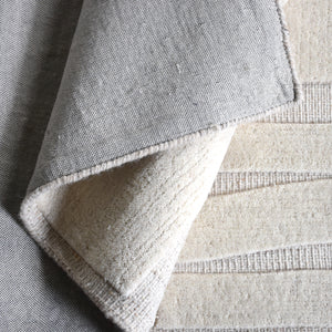 Atelier Textured Abstract Cream Wool Rug - Staunton and Henry
