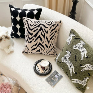 Zara Zebra Pattern Throw Cushion Cover - Staunton and Henry