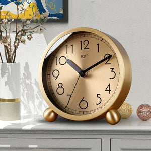 Bruno Retro Silent Gold Alarm Clock - Staunton and Henry
