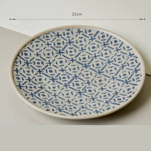 Kyoto Blue & White Stoneware Plate - Set of 4 - kingkong游戏_金刚kingkong游戏下载与KINGKONG官网