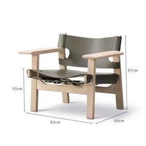 Safari Sling Leather Lounge Chair - Staunton and Henry