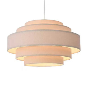 Halo Tiered White Fabric Pendant Light - Staunton and Henry