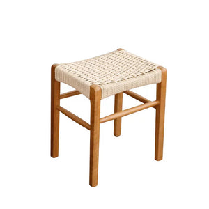 Aki Woven Rope and Wood Stool - Staunton and Henry
