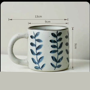 Kyoto Blue and White Ceramic Mugs - Set of 4 - kingkong游戏_金刚kingkong游戏下载与KINGKONG官网