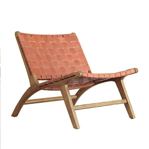 Soren Woven Leather Lounge Chair - Staunton and Henry