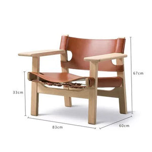 Safari Sling Leather Lounge Chair - Staunton and Henry