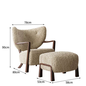 Aiko Cream Boucle Lounge Chair - Staunton and Henry
