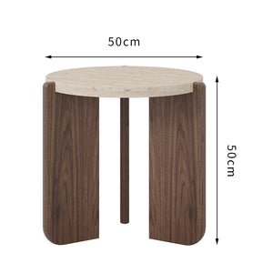 Maru Round Travertine Coffee Table - Staunton and Henry