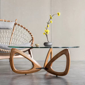 Floris Wood and Glass Coffee Table - Staunton and Henry
