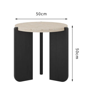 Maru Round Travertine Coffee Table - Staunton and Henry