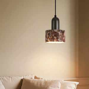 Luca Red Marble Stone Pendant Light - Staunton and Henry