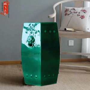 Emerald Guardian Ceramic Garden Stool - kingkong游戏_金刚kingkong游戏下载与KINGKONG官网