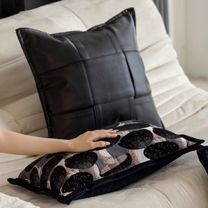 Milano Grey Mushroom Jacquard Cushion Cover - Staunton and Henry