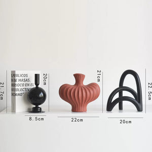 Bella Mid-Century Modern Sculptural Ceramic Ornament Set - Staunton and Henry