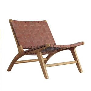 Soren Woven Leather Lounge Chair - Staunton and Henry