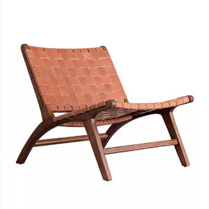 Soren Woven Leather Lounge Chair - Staunton and Henry