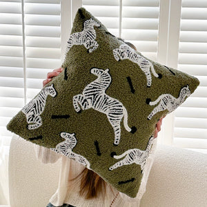 Zara Zebra Pattern Throw Cushion Cover - Staunton and Henry