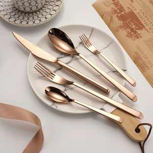 Arden Rose Gold Stainless Steel Cutlery Set - kingkong游戏_金刚kingkong游戏下载与KINGKONG官网