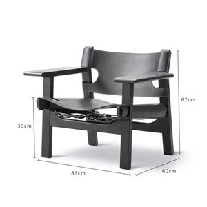 Safari Sling Leather Lounge Chair - Staunton and Henry