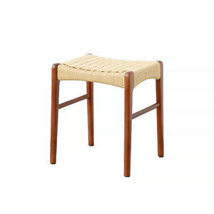 Aki Woven Rope and Wood Stool - Staunton and Henry