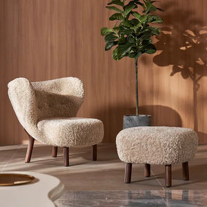 Aiko Cream Boucle Lounge Chair - Staunton and Henry