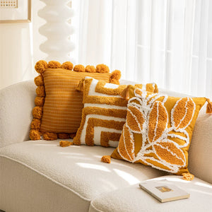 Saffron Mustard Yellow Cushion Cover Set - Staunton and Henry