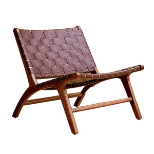 Soren Woven Leather Lounge Chair - Staunton and Henry