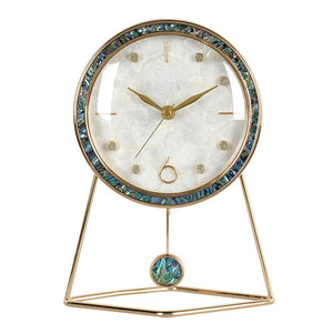 Sidney Mid-Century Gold Pedulum Desk Clock - Staunton and Henry